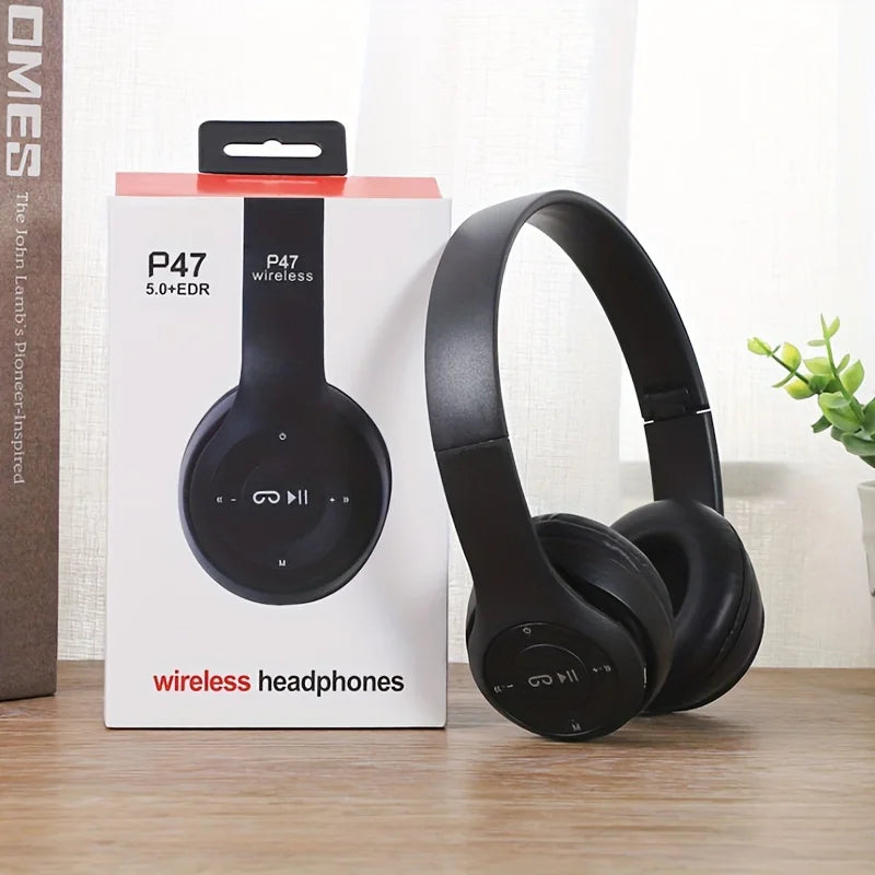 Bluetooth 5.0 Over-Ear Wireless Headphones With Mic
